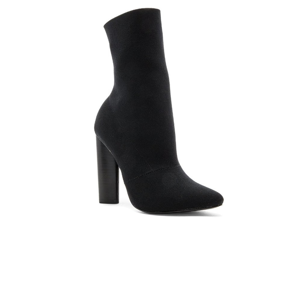 Steve Madden Black Stretch Knit Capitol Bootie - Picture 2 of 11